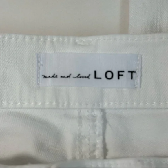 Loft Modern High Waist Skinny Ankle Jeans Womens 30/10 White Stretch Summer NWOT - Picture 4 of 11